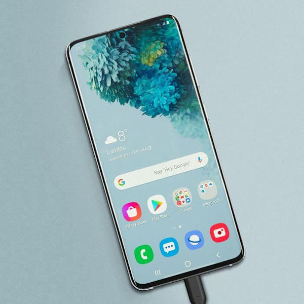 Samsung Galaxy S20 emolevyn liitäntäkaapeli Yhteensopiva jatkokappale Musta