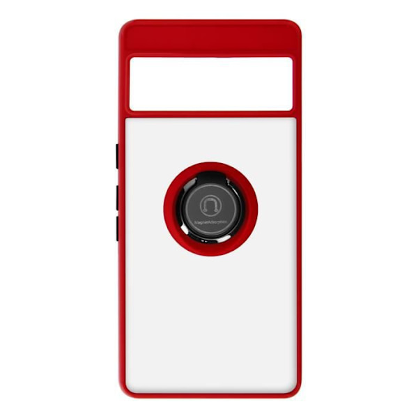 Cover til Google Pixel 7 Pro Bi-materiale Metal Ring Video Support Rød
