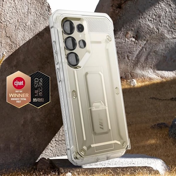 Heltäckande Skal för Samsung S25 Ultra Stötsäker Stativ Stöd Supcase Transparent Transparent
