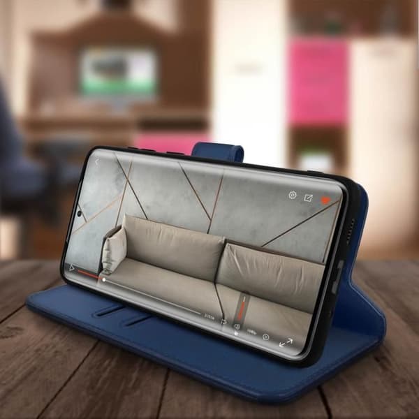 Samsung Galaxy S20 Plus-etui - AVIZAR - Helhetsfodral - Silikongel - Magnetisk - Videostöd Blå