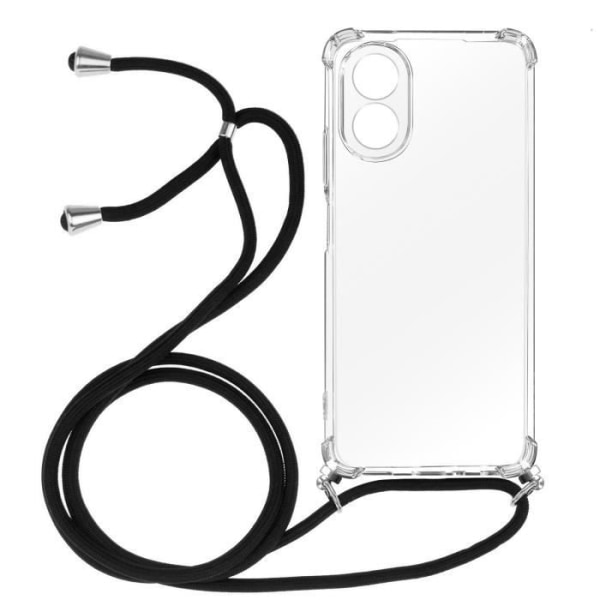 Taske til Oppo A38 Silikone Corners Bumper Camera Protected ledning 70cm Transparent Transparent