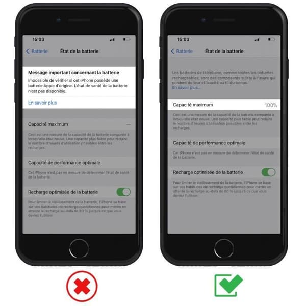 AVIZAR erstatnings internt batteri til iPhone SE 2020 - Kapacitet 1821mAh Svart