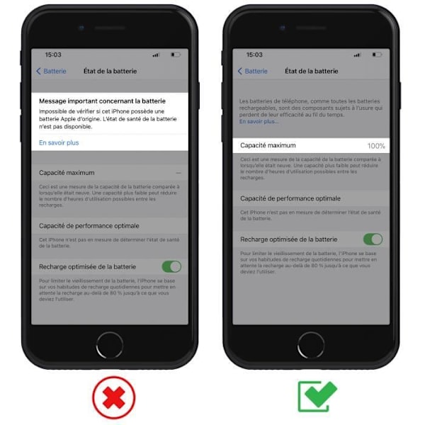 AVIZAR utbytes internt batteri för iPhone SE 2020 - Kapacitet 1821mAh Svart