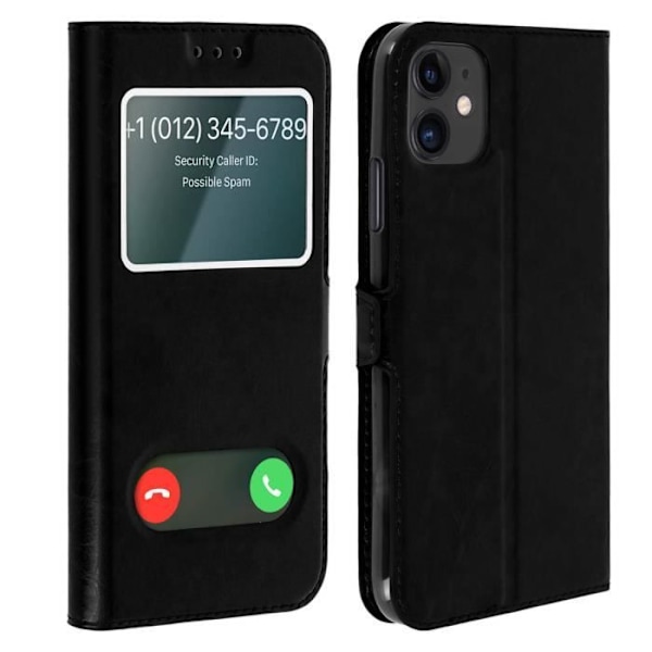 Hus iPhone 11 - AVIZAR - Mjuk Skydd - Heltäckande Skydd - Stöd Funktion - Svart Svart