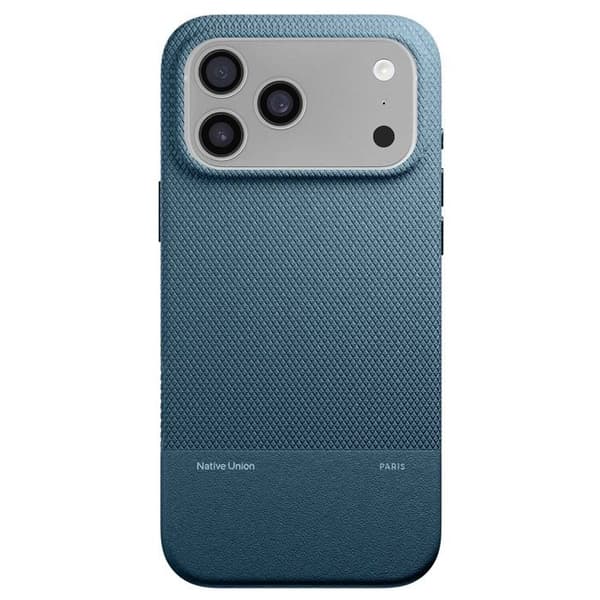 Skal för iPhone 17 Pro MagSafe Stötsäker Texturerad ReClassic Serie Native Union Blå Blå