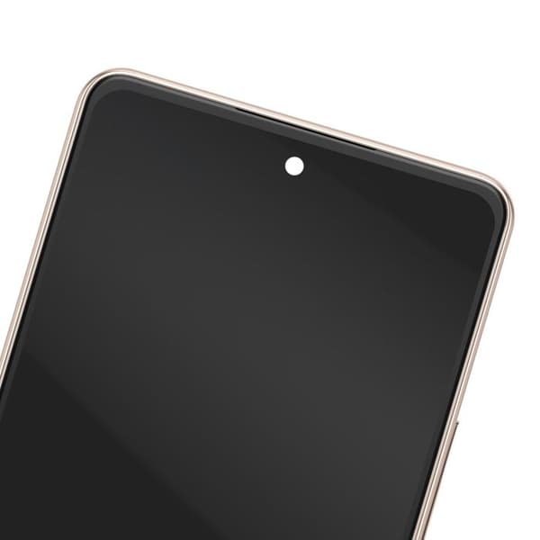 Skærm til Galaxy A53 OLED-panel med berøringsglas og rosa chassis Ros