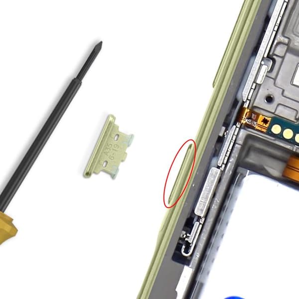 Ersättnings Power-knapp för Galaxy A35 Samsung Service Pack Grön Grön