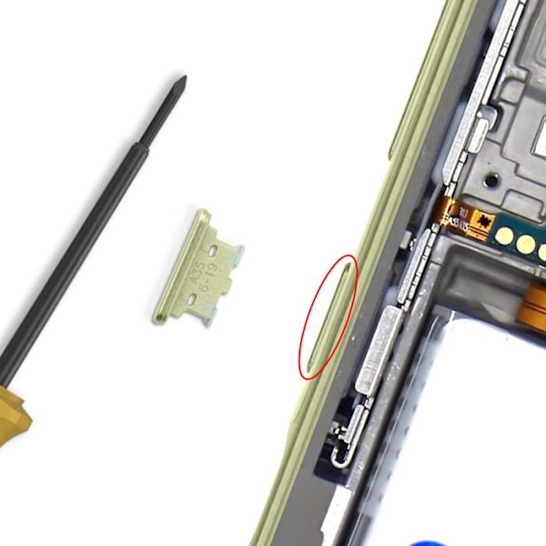 Erstatnings Power-knap til Galaxy A35 Samsung Service Pack Grøn Grön