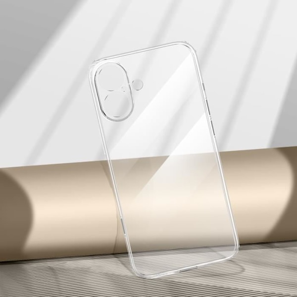 Fodral till iPhone 16 - AVIZAR - Genomskinlig - Tjocklek 1,5 mm - Skyddad kamera Transparent
