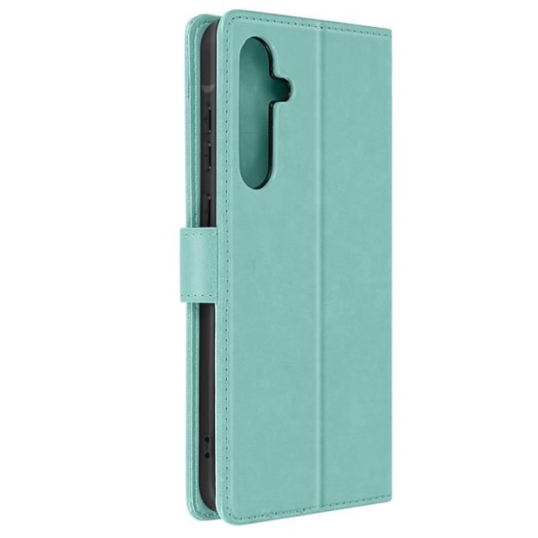 Fodral för Samsung Galaxy A55 Plånbok Flower Butterfly med handledsrem Turkos
