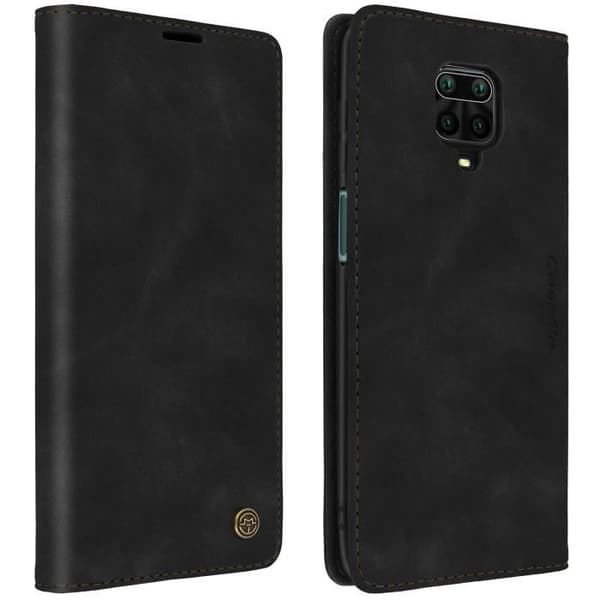 Étui - CASEME - Redmi Note 9S/9 Pro/9 Pro Max - Vintage - Blød - Magnetisk Svart