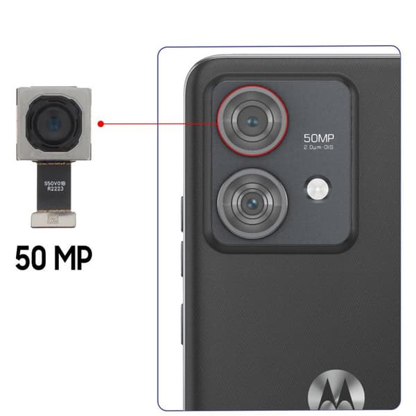 Bagkamera til Motorola Edge 40 Neo 50MP Sort