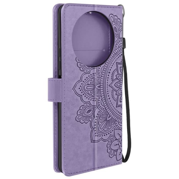 Mandala Flowers Case til Xiaomi Redmi A3 Wallet Support håndledsrem Lilla Lila
