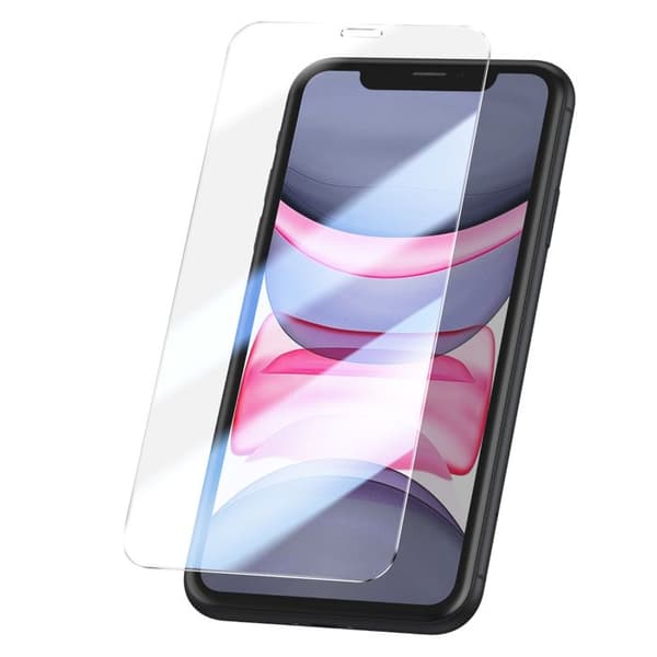 Härdat glas för iPhone 11 / iPhone XR 9H Rep- och stötresistent Mayaxess Transparent Vit