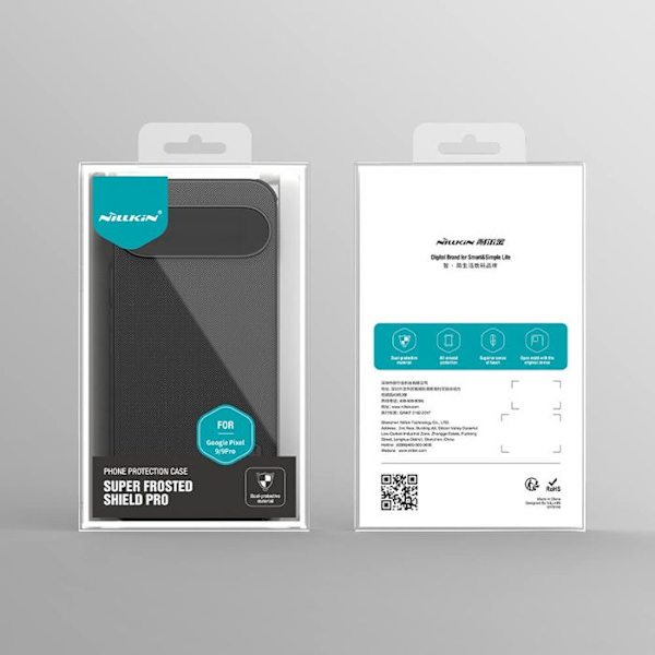 Kotelo - Nillkin - Super Frosted Shield Pro - Musta - Jäykkä - Vedenpitävä IP68 Svart
