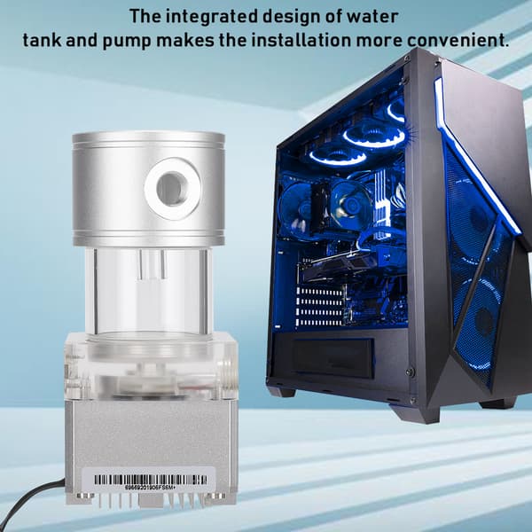 PUB FS6MA-14 Computer Integreret Vandkølingspumpe Tank Sæt 800l H Flow 4 Meter Hoved (Sølv)