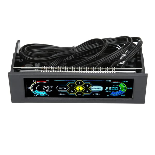 Computer Temp Monitor PVC Linsepanel Display 5 Sæt Blæser Temperaturregulator til PC