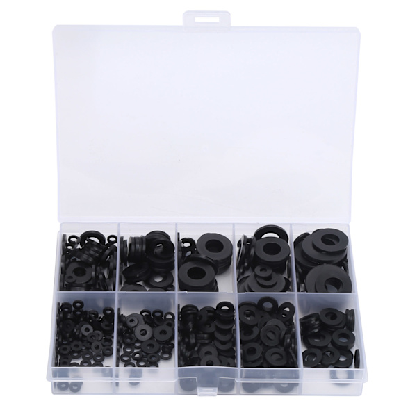 500 stk Nylonskiver Sort pakningssæt Industrielle forsyninger M2 M2.5 M3 M4 M5 M6 M8 M10