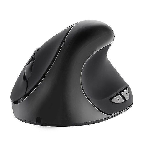 Oppladbart 2.4G USB Vertikal Ergonomisk Trådløs Mus, 6 Knapper, 3 Justerbare DPI-nivåer (800/1200/1600), for Datamaskin, Bærbar PC, PC, Macbook