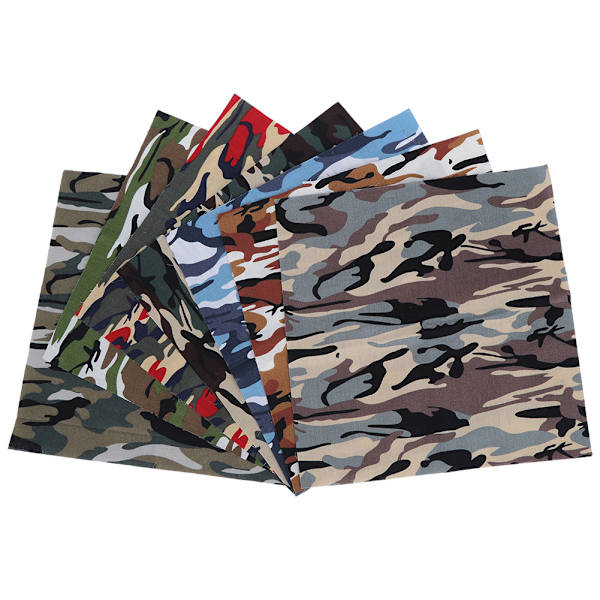 7 st 48x48cm kamouflage mönstrad tyg bomullstyg för DIY hantverk sömnad quiltning tillverkningsmaterial