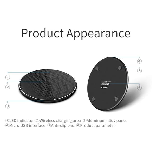 Trådløs oplader Trådløs ladestation kompatibel med iPhone til Huawei til Xiaomi