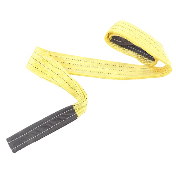 3T Fladt Løftetov med Dobbeltspænder Polyester Webbing Løfterem til Industrikran 2 Meter