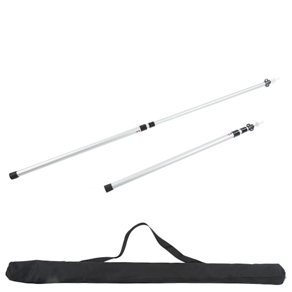 2 st Camping Tältstänger Aluminiumlegering Justerbar 95 till 235cm Teleskopisk Takstöd Stänger med Förvaringsväska för Vandring Ryggsäck
