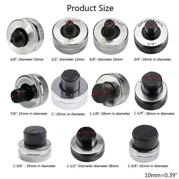 Durable Expander Head 10-42MM Suitable for CT-100 or CT-300 Pipe Expander Power Tool Parts 1-5/8