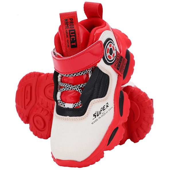 Barn Sport Sneakers Atletiska Sneakers Andningsbara Sport Pojkar Casual Skor för HöstVit 36