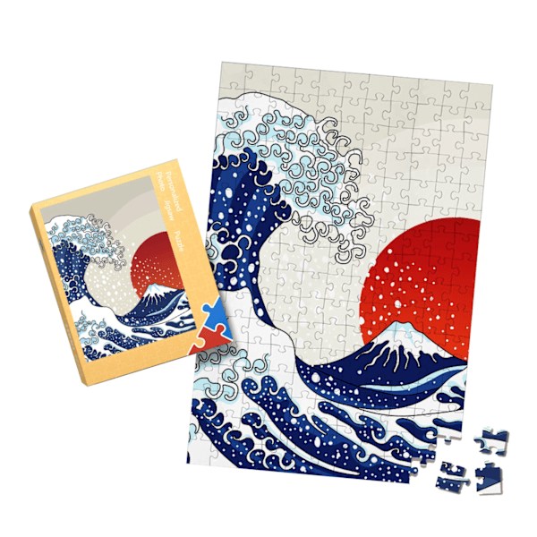 Scenery Jigsaw Puzzle Improve Imagination Ability Sea Wave Red Sun Photo Puzzle Toy for Home Gifts CPT246 3 300 Pieces