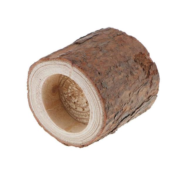 10 x Naturlig Trädstubbe Trä Ljusstake Värmeljus Bröllopsdekor 6cm