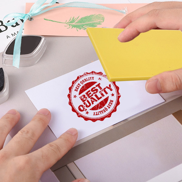 Jelly-kumi leimasin ohut kaiverruslohko DIY-käsintehtyihin kumi leimoihin Keltainen