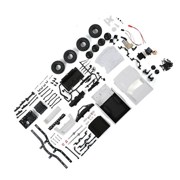C24 2.4G DIY RC-autopaketti 4WD Kauko-ohjattava telaketjuauto Maastoajoneuvo Autot Lasten lelut