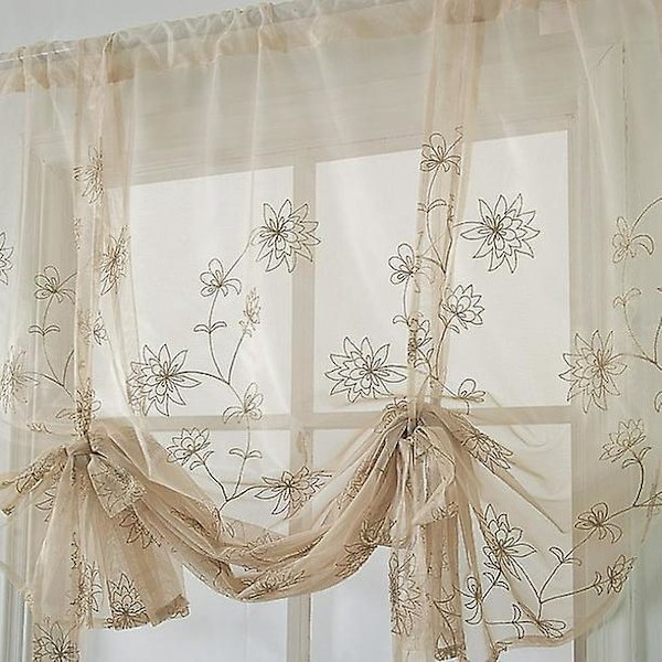 Broderede Blackout Gardiner - Justerbar Vinduepanel (60*120cm)