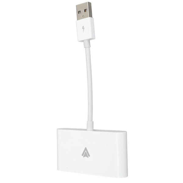 Trådlös biladapter kompakt bärbar USB typ C trådlös kontakt i bil konvertera för Android Auto vit