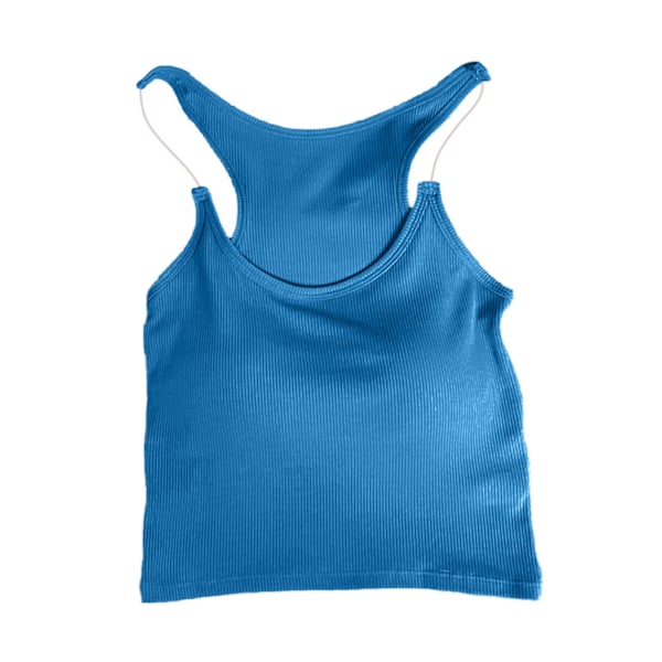 Kvinners Tank Top Adelomorfe Skulderstropper Myk Komfortabel Kvinners Polstret Camisole for Dagligliv Strand Mørkeblå Gratis Størrelse (40‑60kg / 88.2‑132.3lb)