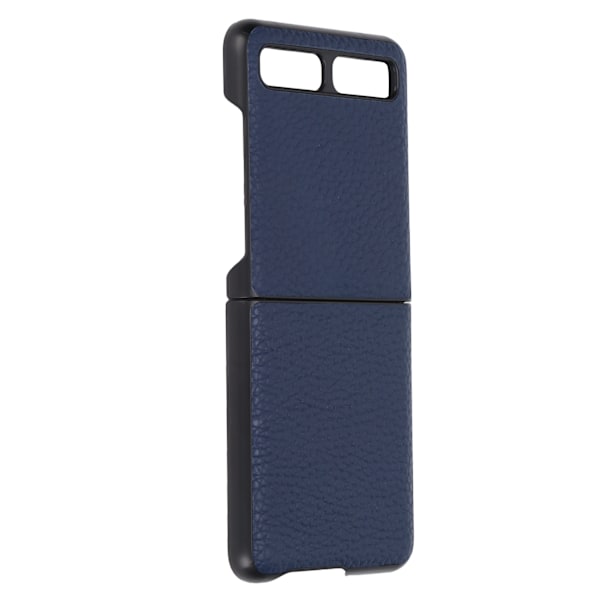 Läderfodral för Samsung Galaxy Z Flip, skyddande skal, anti-scratch, blå, typ 1