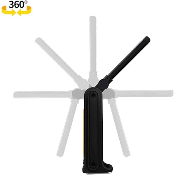 LED Arbeidslys, Bærbar Lommelykt Med USB Oppladbar, COB Inspektørlys Med Kroker For Oppheng Og Magnetisk Base, For Bilreparasjon, Verksted, G
