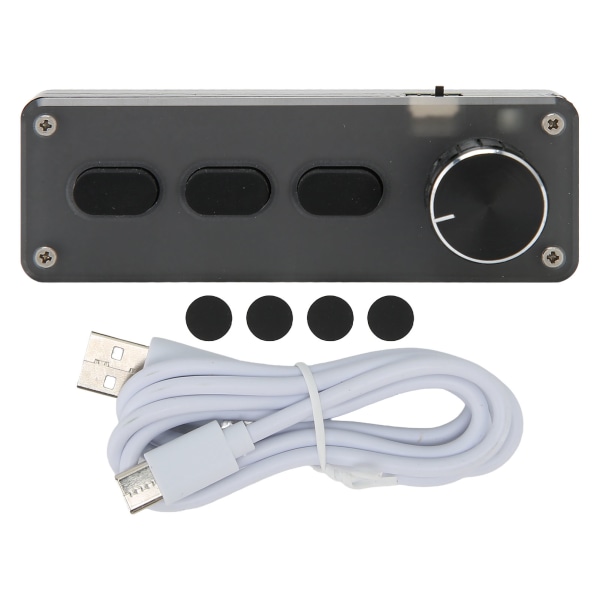 3 näppäintä mininäppäimistö langallinen USB Bluetooth silikoni hiljainen DIY ohjelmoitava näppäimistö ja nuppi pelaamista mediamusiikkia varten