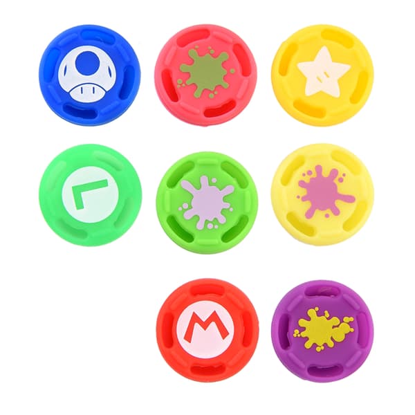 8 STK Erstatning Silikon Analog Kontroller Joystick Tommelpinne Grepshette Deksel For Switch PRO