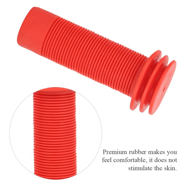 1 par ultralett gummi barnesykkel Anti-skli styrehåndtak grepdeksel Tilbehør for barnesykkel (rød)