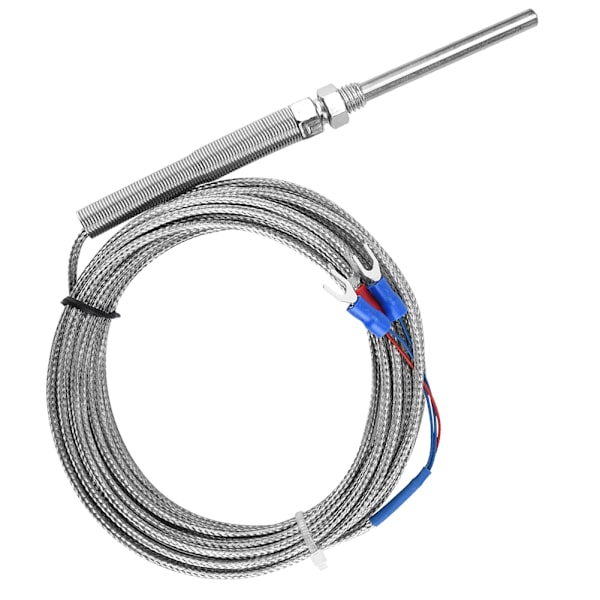 M8-gänga PT100 Platina-motstånd termoelement 50 mm sond temperatursensor tråd 0-400 ℃ (5 m)