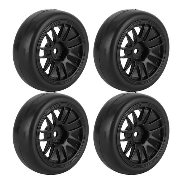 4 stk. 63MM fjernkontroll metallhjulnav gummihjul med adapter for WPL D12 RC lastebil