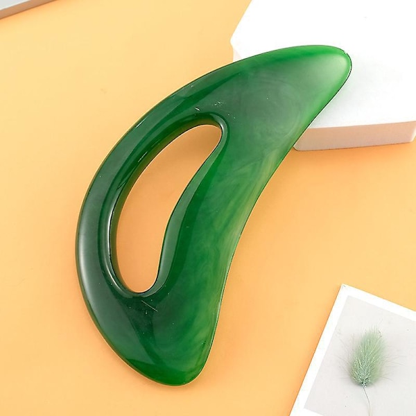 Suuri Gua Sha -lauta kehon ja kasvojen muotoiluun - Vihreä