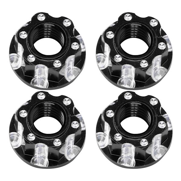 4 kpl M4 Carving kuusikulmamutterit alumiiniseos sopii HSP Sakura D3 D4 1/10 RC CarBlack