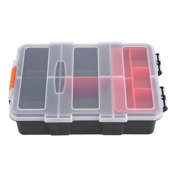 To-lags plastik Heavy duty Komponenter Opbevaringsboks Case Organizer Små dele Værktøjskasse
