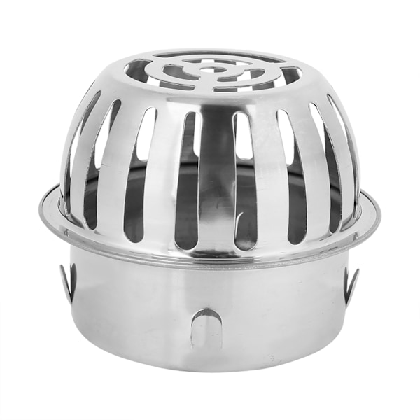 Golvavlopp i rostfritt stål, rund form, för hem, badrum, utomhus, gård, balkong (110 mm/4 tum)