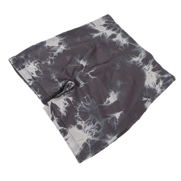 Yogashorts Højtaljede Grå Tie Dyeing Bløde Balde-løftende Yogashorts til Kvinder Løb M