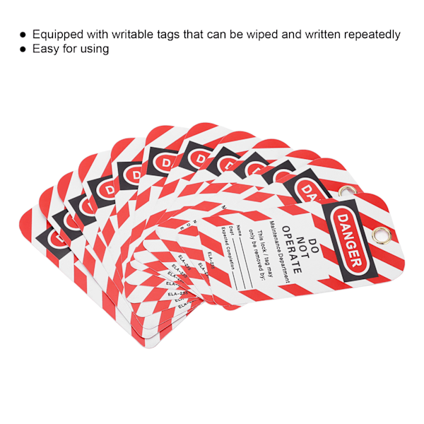 Elektrisk Lockout Tagout Kit: Hængelåse, hasper, mærker, nøgler og taske