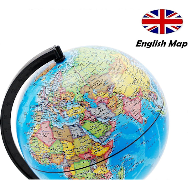 14cm Verdenskule - Engelsk Kart - Utdannings-/Geografi-/Moderne Skrivebordsdekor